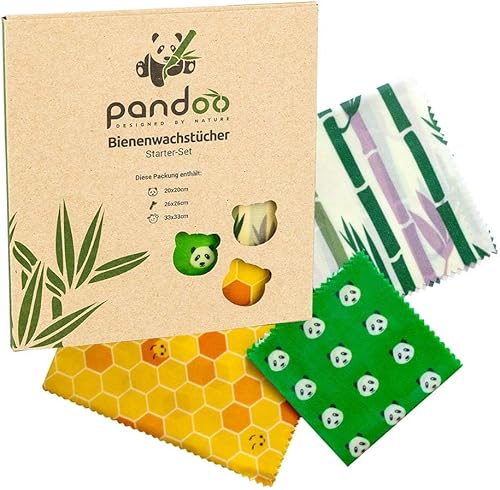 pandoo Bienenwachstücher Bio Starter-Set